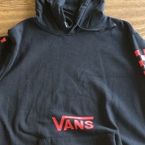 Vans black and red hoodie